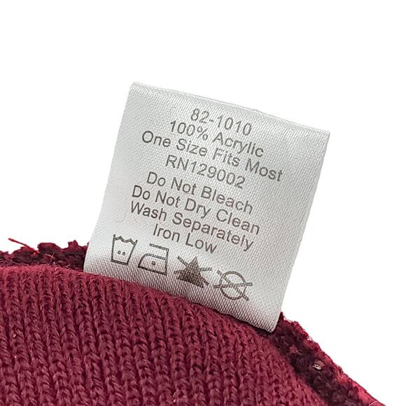 DMHS Track and Field Beanie Knit Hat Otto Collection Acrylic Red One Size - Picture 4 of 4